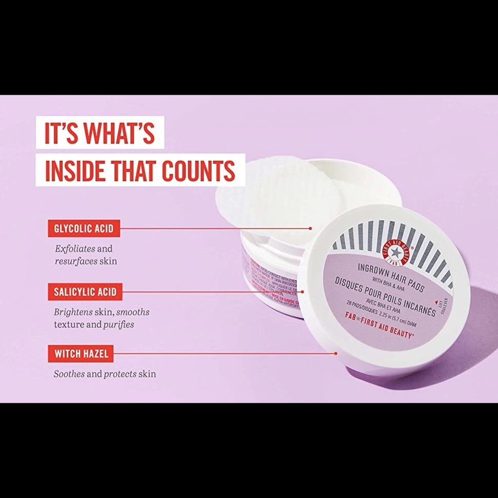 First aid beauty ingrown hair pads 28 count